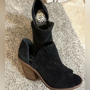 Vince peep toed booties